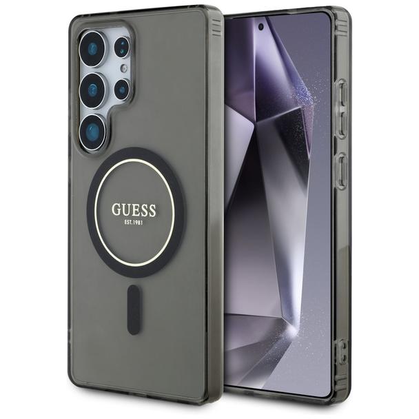 GUESS futerał do SAMSUNG S25 Ultra GUHMS25LHFGEREK (Magnetic IML Glitter Circle) czarny