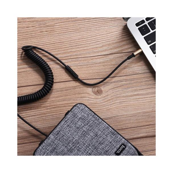 Kabel AUX Jack 3,5mm do Jack 3,5 mm Hoco z mikrofonem UPA02 czarny