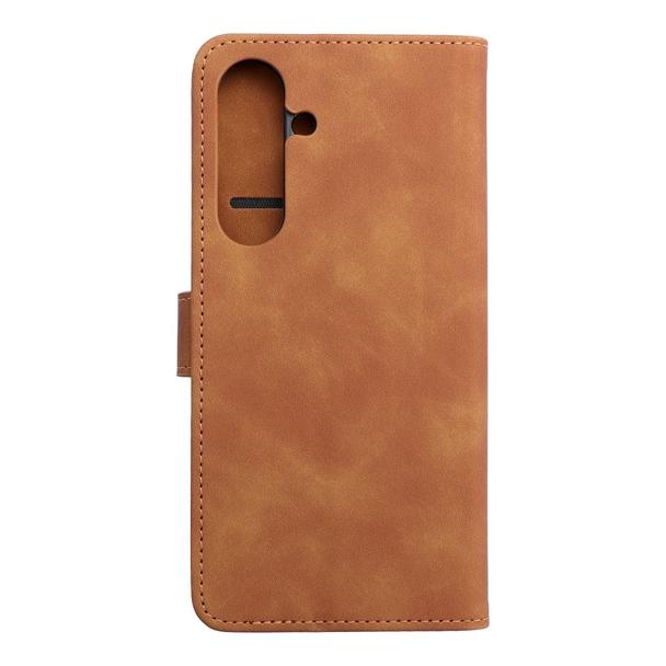 Etui z klapką na Samsung S25 FE Tender Book brązowe