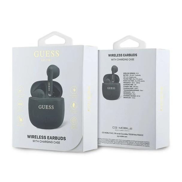 GUESS słuchawki bezprzewodowe bluetooth TWS GUTWSJ14ESGK (Printed Classic Logo) czarne