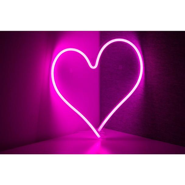 NEON NA ŚCIANĘ LED na USB - SERCE model