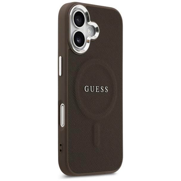 GUESS futerał do IPHONE 17 kompatybilny z MagSafe GUHMP17SPSAREGSW (PU W/ Classic Logo) brązowy