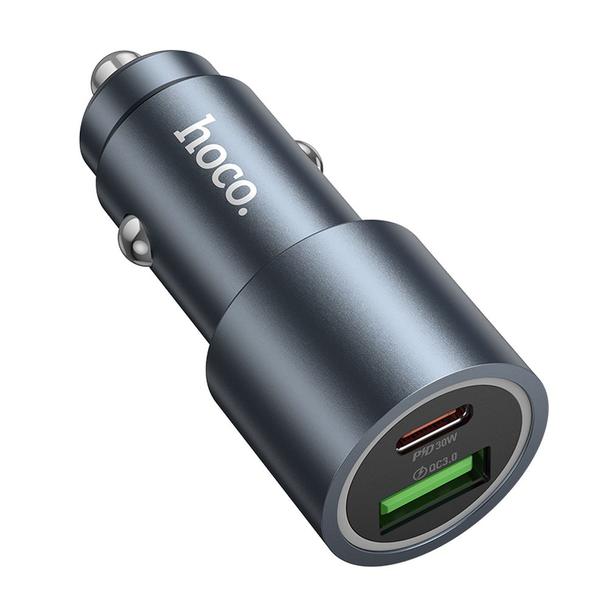 Ładowarka samochodowa Hoco USB A + USB C QC3.0 PD 48W Z60 czarna