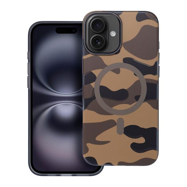 Etui na iPhone 16 PRO Forcell F-Protect Levels Dual Layer 4D technology zgodne z MagSafe Military Drop-Test desert camo