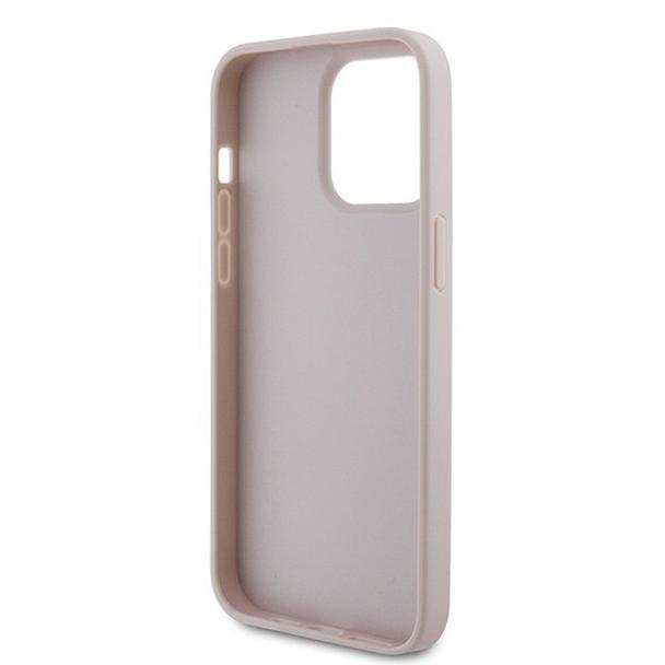 GUESS futerał do IPHONE 15 Pro Max GUHCP15XP4TDPP (PU Leather 4G Triangle Strass) różowy