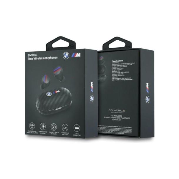 Słuchawki bezprzewodowe douszne ENC BMW TWS Carbon Metal Logo BMW001141 czarne