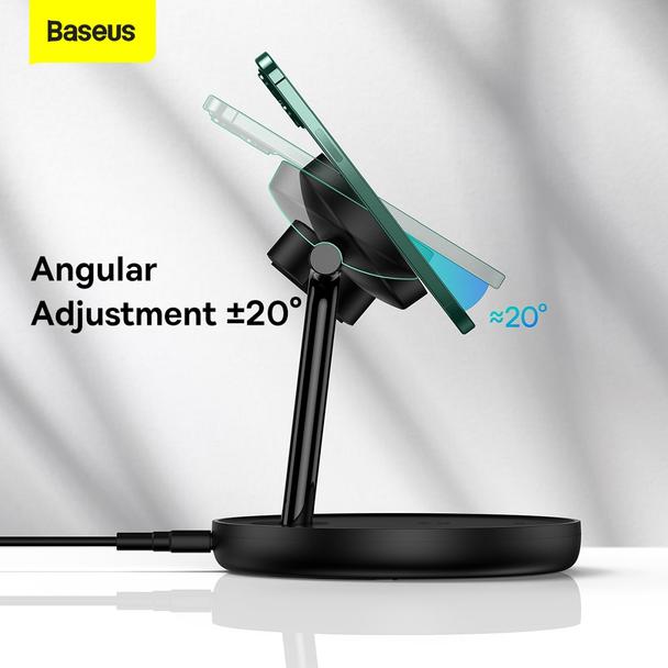 BASEUS ładowarka indukcyjna 3w1 kompatybilna z MagSafe 15W WXTE000101 czarna