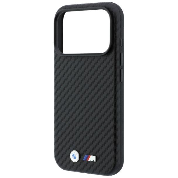 BMW futerał do IPHONE 18 Pro/17 Pro kompatybilny z MagSafe (Carbon Metal Logo) czarny