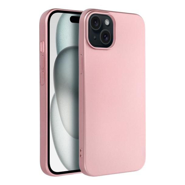 Futerał do iPhone 15 PLUS Metallic różowy
