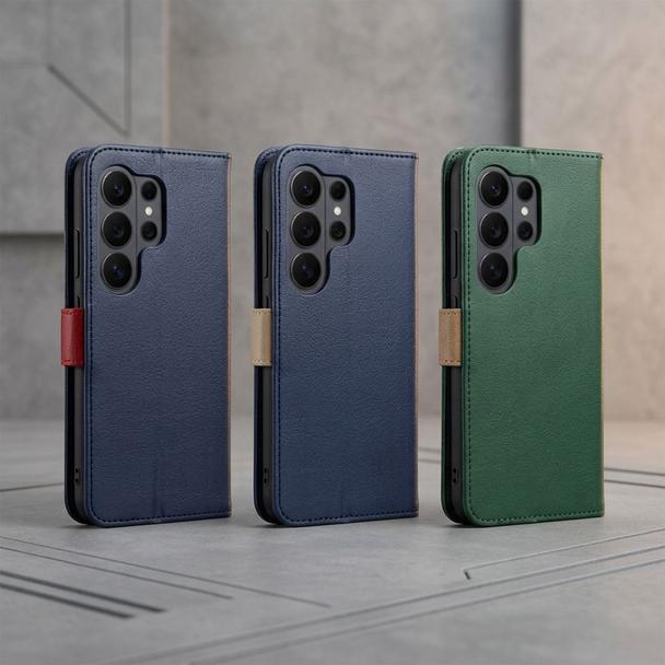 Etui z klapką na Motorola G37 POWER Split Book zielono-złote