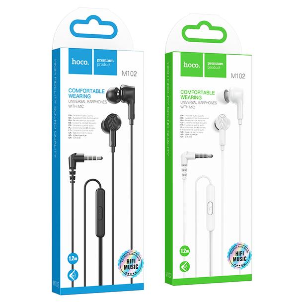 Słuchawki przewodowe douszne Jack 3,5 mm Hoco M102 białe