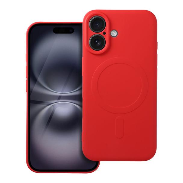 Futerał do iPhone 16 Silicone Mag Cover zgodny z MagSafe czerwony