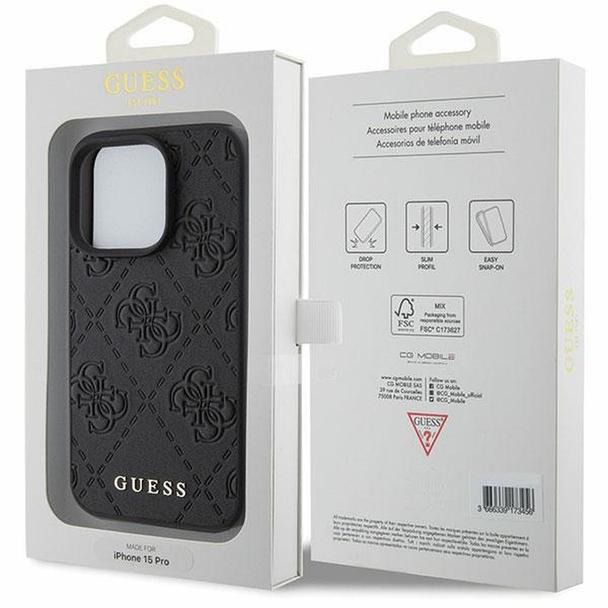 GUESS futerał do IPHONE 15 Pro GUHCP15LP4EPMK (Quilted 4G Classic) czarny