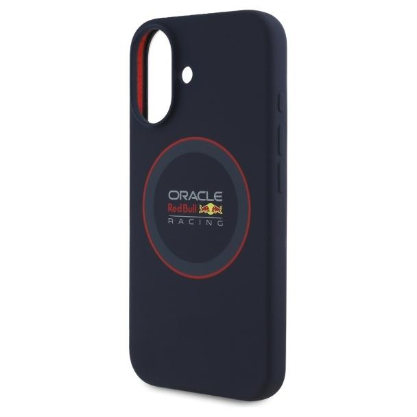RED BULL futerał do IPHONE 16 kompatybilny z MagSafe RBHMP16S24SIILVR (Silicone red Ring) navy