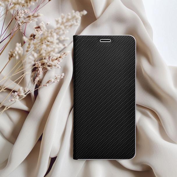 Etui z klapką na Samsung S23 ULTRA Luna Book Carbon czarne