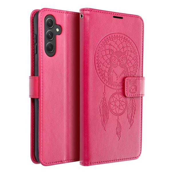 Etui z klapką na Samsung A14 4G / A14 5G Mezzo Book łapacz snów magenta