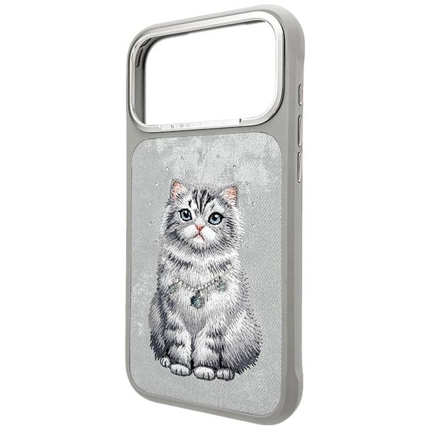 NIMMY futerał LUCKY FASHION CAT kompatybilny z MagSafe do IPHONE 18 Pro/17 Pro szary