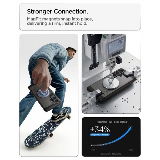 SPIGEN futerał TOUGH ARMOR kompatybilny z MagSafe do SAMSUNG S26 Ultra gunmetal