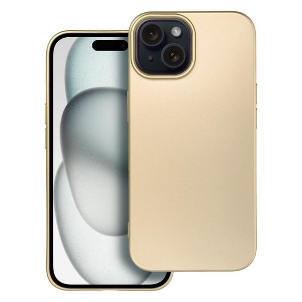 Futerał do iPhone 15 Metallic złoty