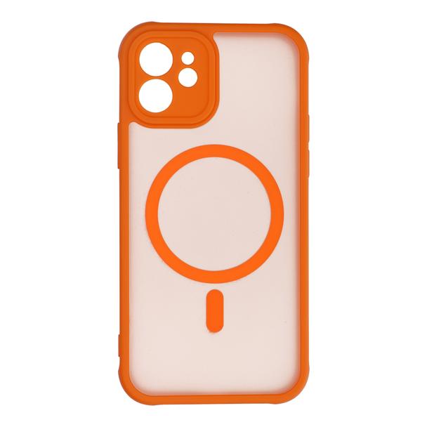 Futerał do iPhone 12 Full Matte Mag Cover zgodny z MagSafe pomarańczowy