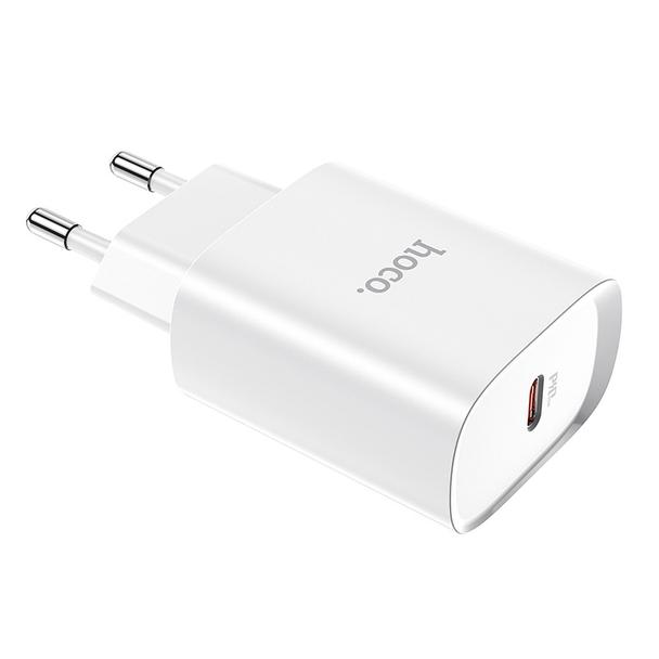 Ładowarka sieciowa do telefonu Hoco USB C PD 20W N14 biała