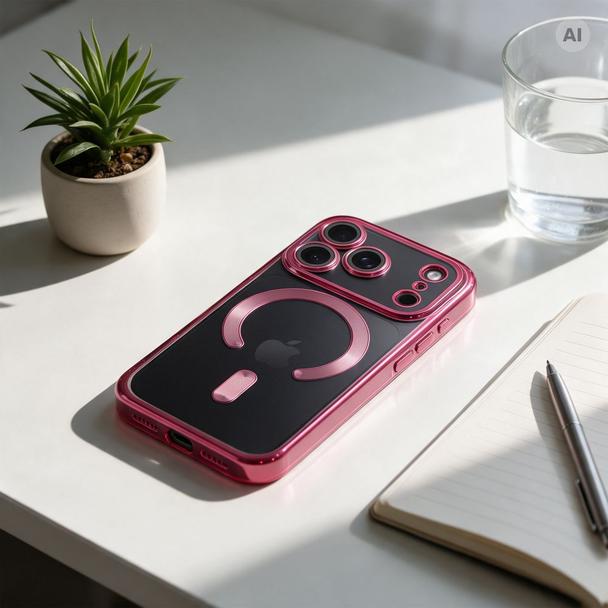 Etui na iPhone 18 Pro / 17 Pro Electro Mag Cover zgodne z MagSafe burgundowy