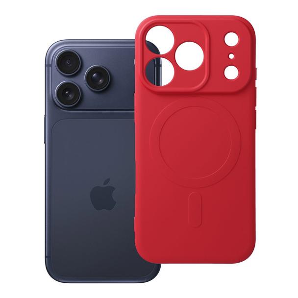 Futerał do iPhone 17 PRO Silicone Mag Cover zgodny z MagSafe czerwony