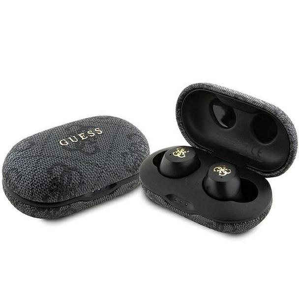 GUESS słuchawki bezprzewodowe bluetooth TWS ENC + stacja dokująca GUTWSP4EGK (4G Metal) czarne