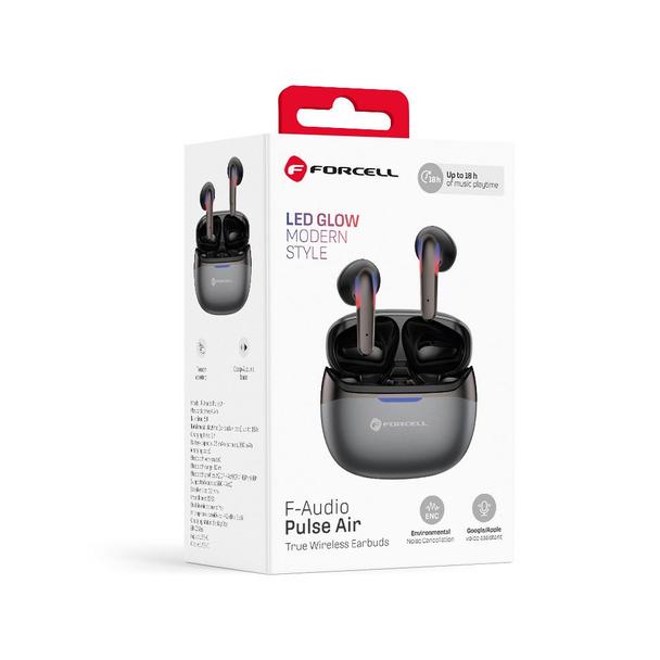 Słuchawki bezprzewodowe douszne TWS Forcell F-Audio Pulse Air ENC czarny 0INT