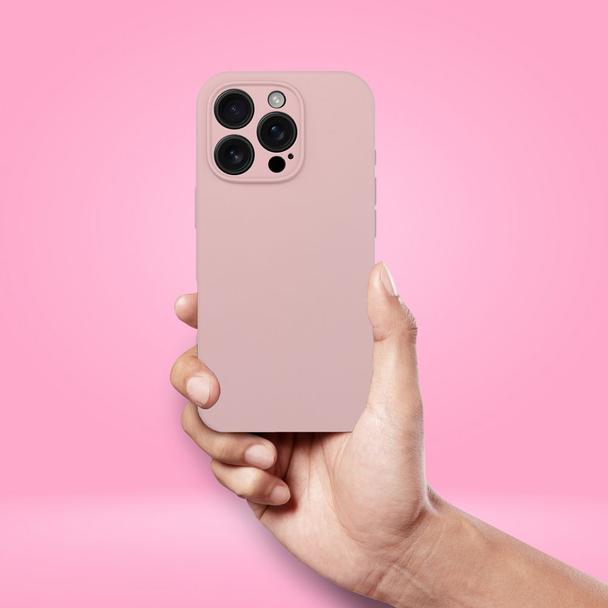 Etui na iPhone 18 Pro / 17 Pro Silicone 2mm (camera protection) pudrowy róż