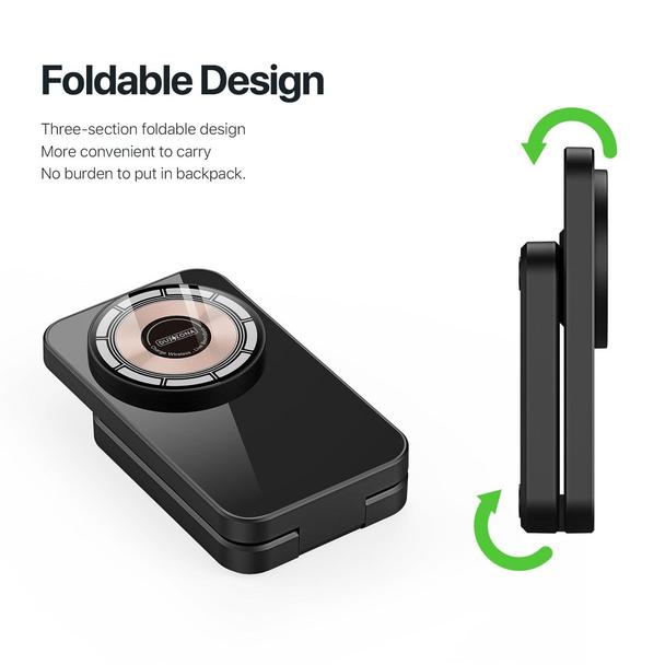 DUZZONA W17 - ładowarka indukcyjna składana 3w1 kompatybilna z MagSafe 15W czarna