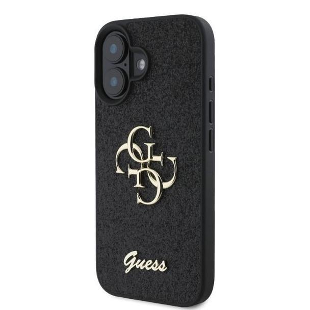 GUESS futerał do IPHONE 16 GUHCP16SHG4SGK (Fixed Glitter Big 4G) czarny