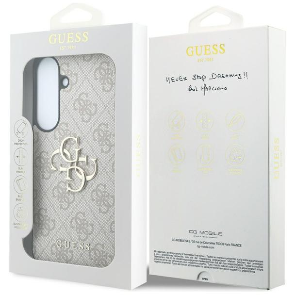 GUESS futerał do SAMSUNG S26 FE (Leather 4G Metal Logo) różowy