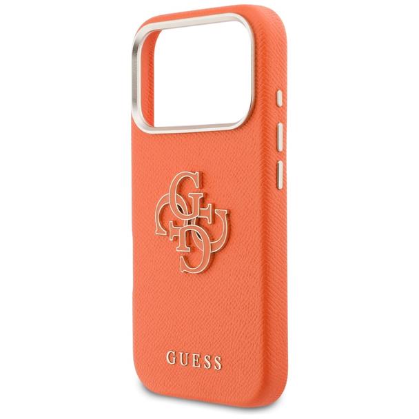 GUESS futerał do IPHONE 17 Pro GUHCP17L5PS4RGGO (PU FW Resin Logo) pomarańczowy