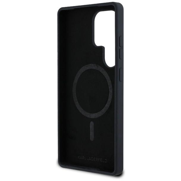 KARL LAGERFELD futerał do SAMSUNG S25 Ultra KLHMS25LSKCHTCK (Magnetic Silicone Double Heads) czarny