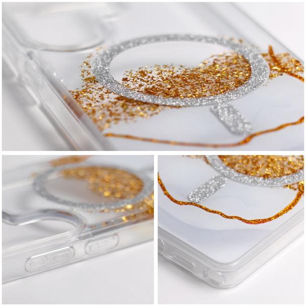 Etui na Samsung S26 ULTRA Golden zgodne z MagSafe białe