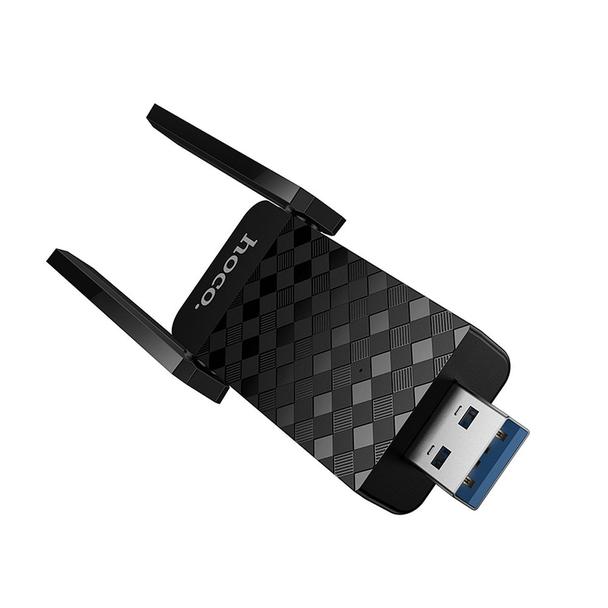 Karta sieciowa WiFi 6 USB A (2 anteny) Hoco HI34 black