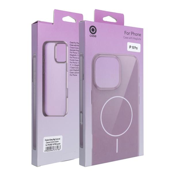 Premium Glossy Mag Cover kompatybilny z MagSafe i Camera Control button pasuje do IPHONE 17 Air fioletowy