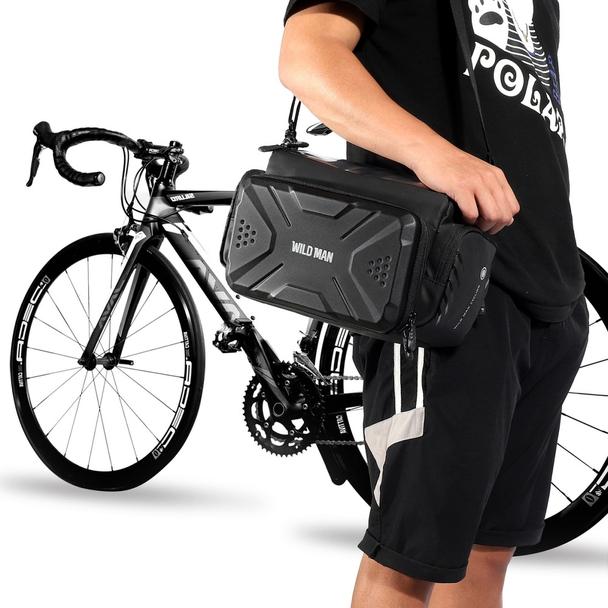 WILDMAN sakwa rowerowa na kierownicę na zamek GS6 4L ( 4" - 7") czarna