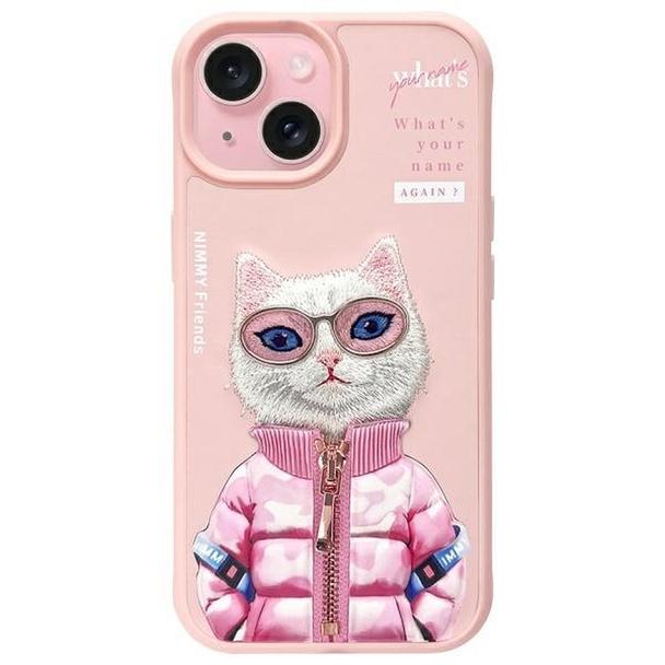 NIMMY futerał COOL&CUTE 2.0 Cat do IPHONE 15 różowy