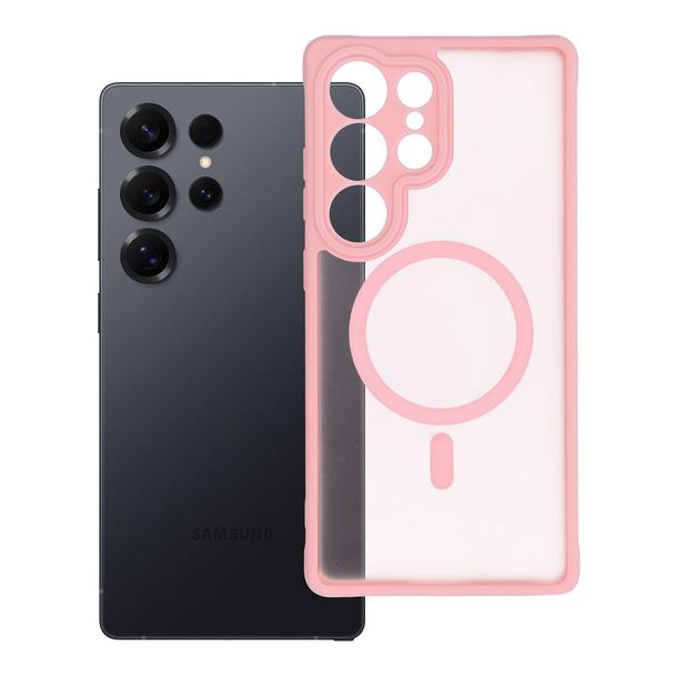 Futerał do Samsung S25 ULTRA Full Matte Mag Cover zgodny z MagSafe jasnoróżowy