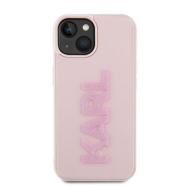 KARL LAGERFELD futerał do IPHONE 15 KLHCP15S3DMBKCP (3D Logo Glitter) różowy