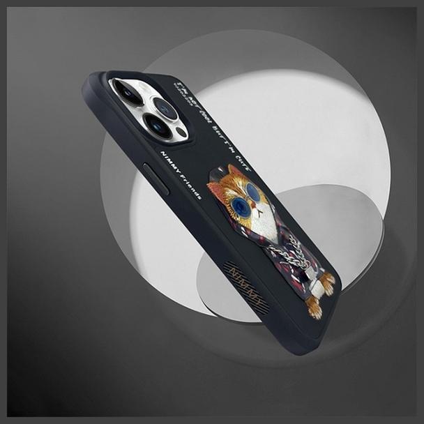 NIMMY futerał GLASSES COOL CAT do IPHONE 15 Pro czarny