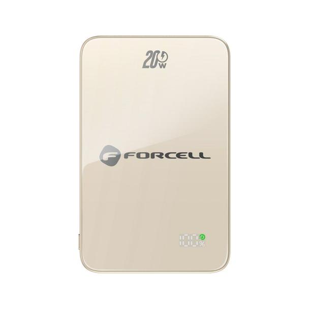 Powerbank zgodny z MagSafe Forcell F-Energy SuperSlim F5K8 QC4.0 PD3.0 15W 5000 mAh tytanowy pustynny 0INT