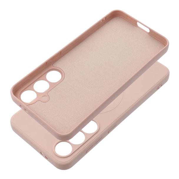 Futerał do Samsung S24 FE Silicone Mag Cover zgodny z MagSafe różowy