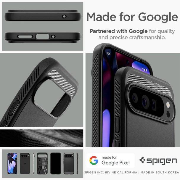 SPIGEN futerał RUGGED ARMOR do GOOGLE Pixel 9 Pro XL matte black