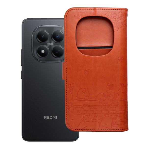 Etui z klapką na Redmi NOTE 15 PRO PLUS 5G Mezzo Book koty brązowe