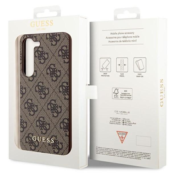 GUESS futerał do SAMSUNG S24 Plus GUHCS24MG4GFBR (Classic logo) brązowy