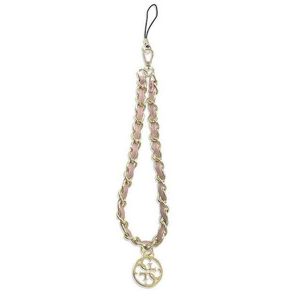 GUESS zawieszka GUSTSAS4P (Chain Metal 4G Charm) różowa