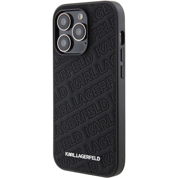 KARL LAGERFELD futerał do IPHONE 15 Pro Max KLHCP15XPQKPMK (Quilted Pattern) czarny